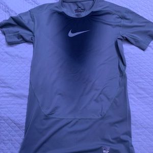 Nike Pro Combat Gray and Black Top
